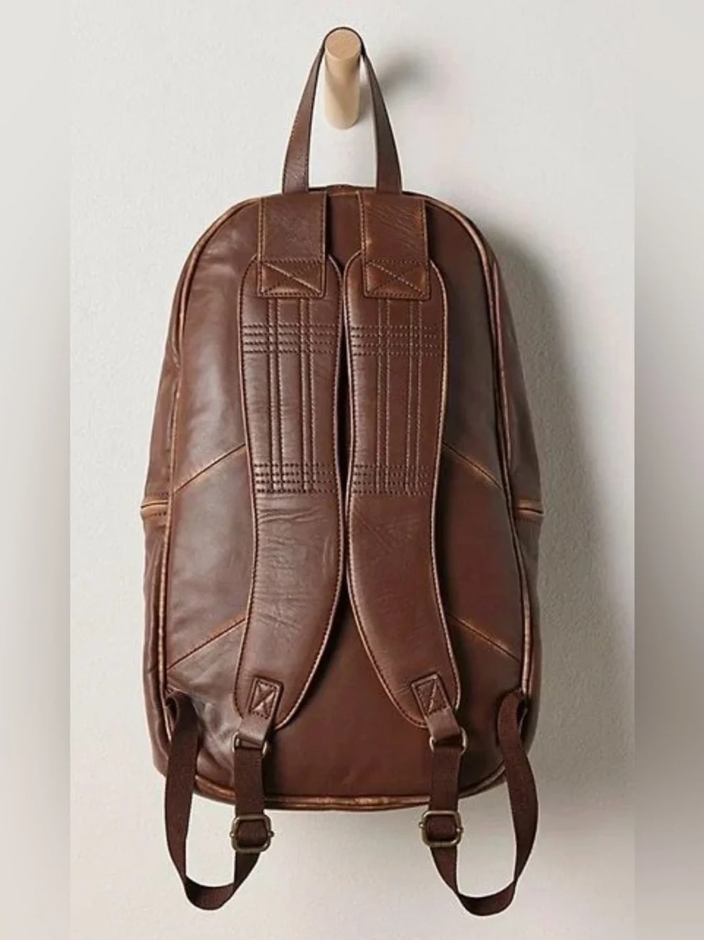 Free People West End Backpack, Brown Leather NWT